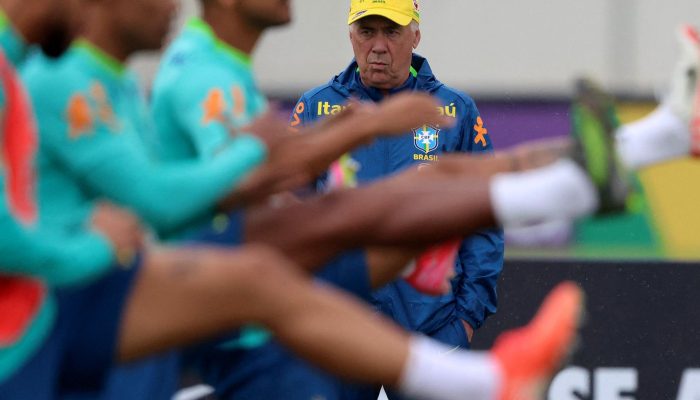 Brasil enfrenta Equador na estreia do italiano Carlo Ancelotti