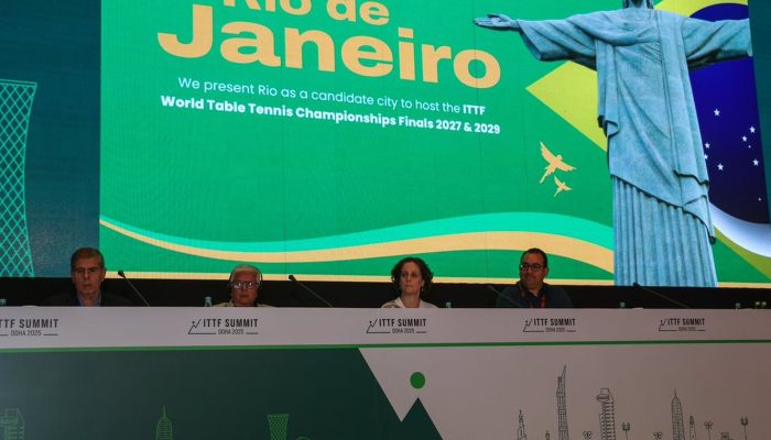 Rio de Janeiro será a sede do Mundial de Tênis de Mesa em 2029